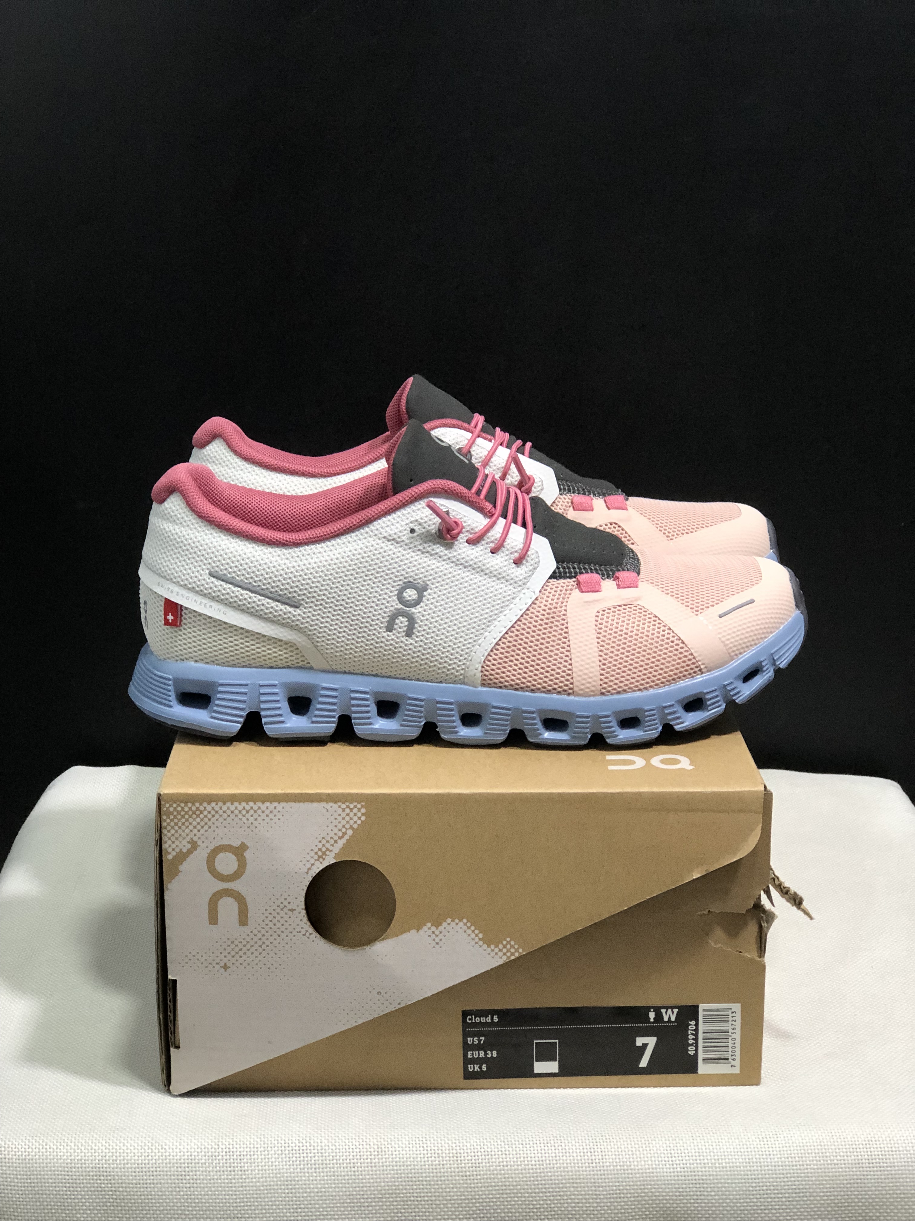 On Running Cloud 5 Lightweight Running Shoes Ice/Prairie