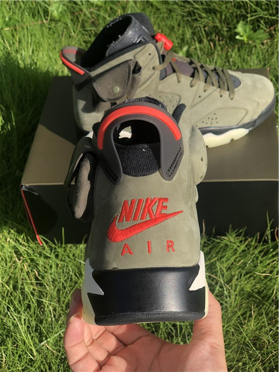 Nike Air Jordan 6 Retro SP Travis Scott Olive Green Sneakers