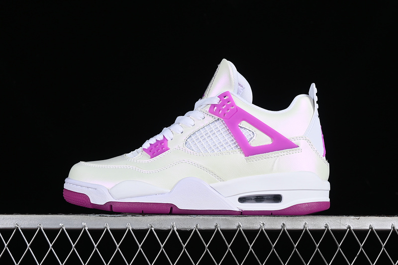 Nike Air Jordan 4 Retro Hyper Violet White Sneakers