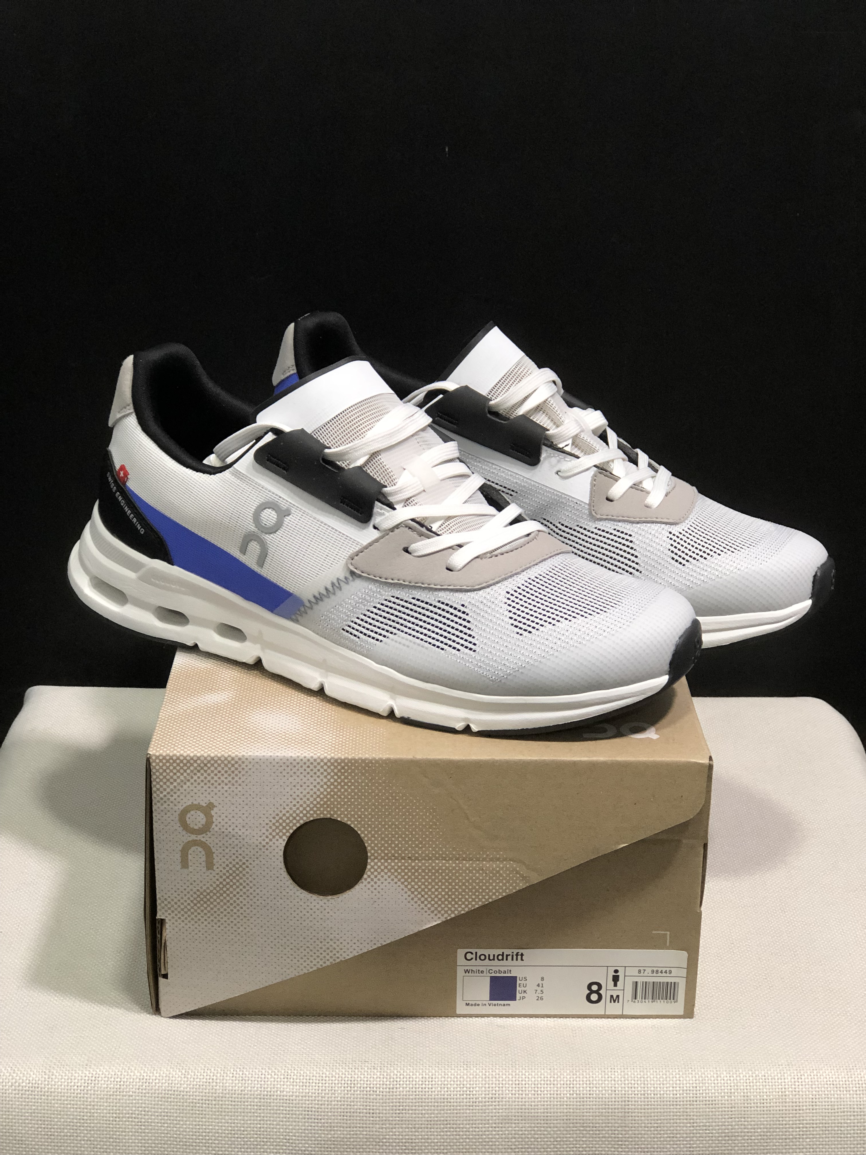 On Running Cloudrift Comfortable And Versatile Sports Casual Shoes Light Grey