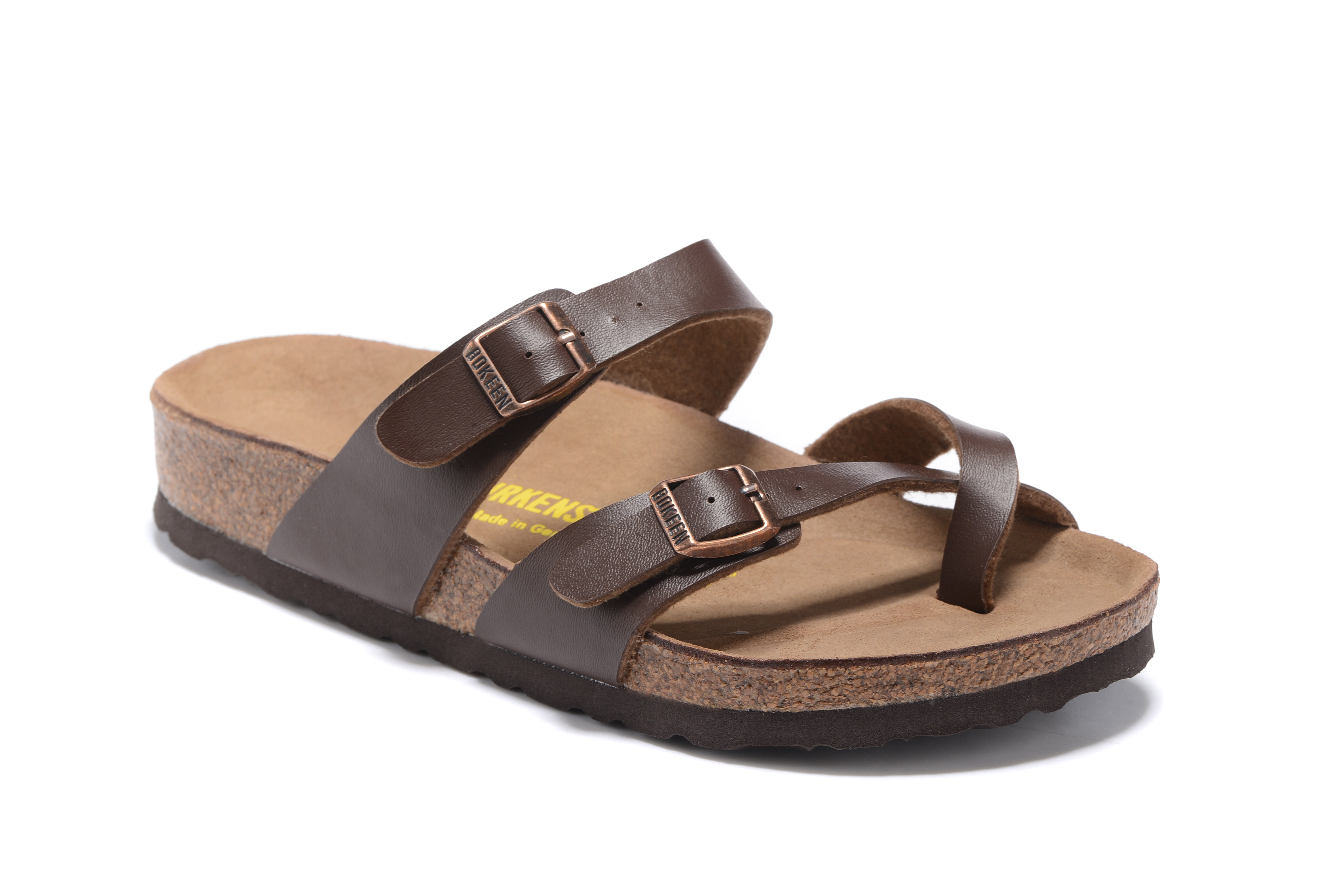 Birkenstock Mayari Brown Toe Loop Matte Leather Sandals