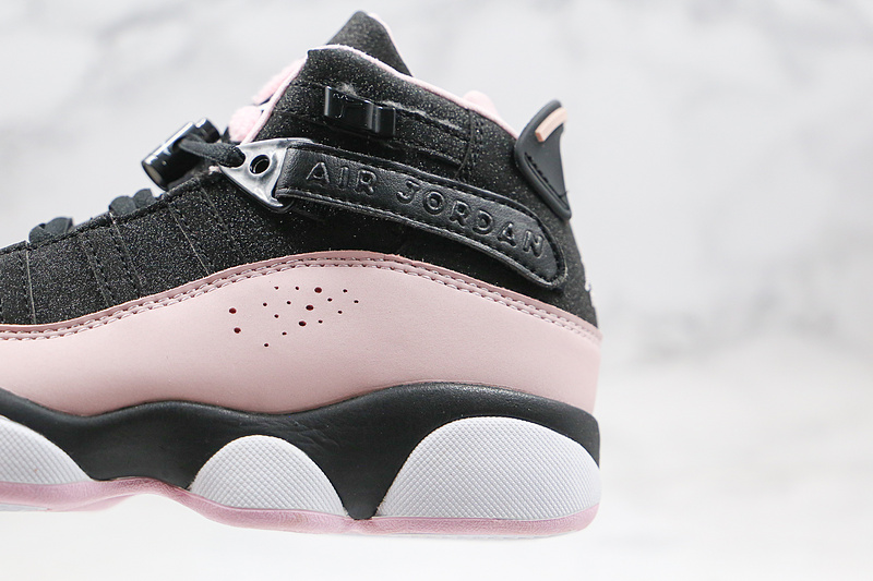 Nike Air Jordan 6 Rings Dusty Pink Foam White Black Sneakers