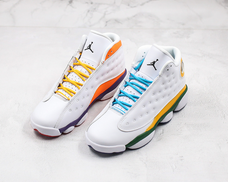 Nike Air Jordan 13 Retro White/Multicolor Sneakers