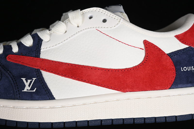 Nike Air Jordan 1 Low OG SP Travis Scott Fragment Design LV Red Blue White Sneakers
