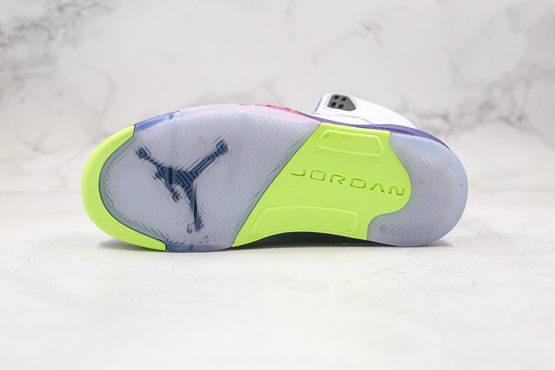 Nike Air Jordan 5 Retro Alternate Bel-Air White Purple Green Sneakers