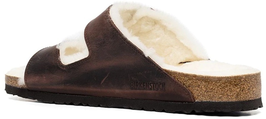 Birkenstock Arizona Shearling 1021065 Oiled Leather Habana Brown Sandals