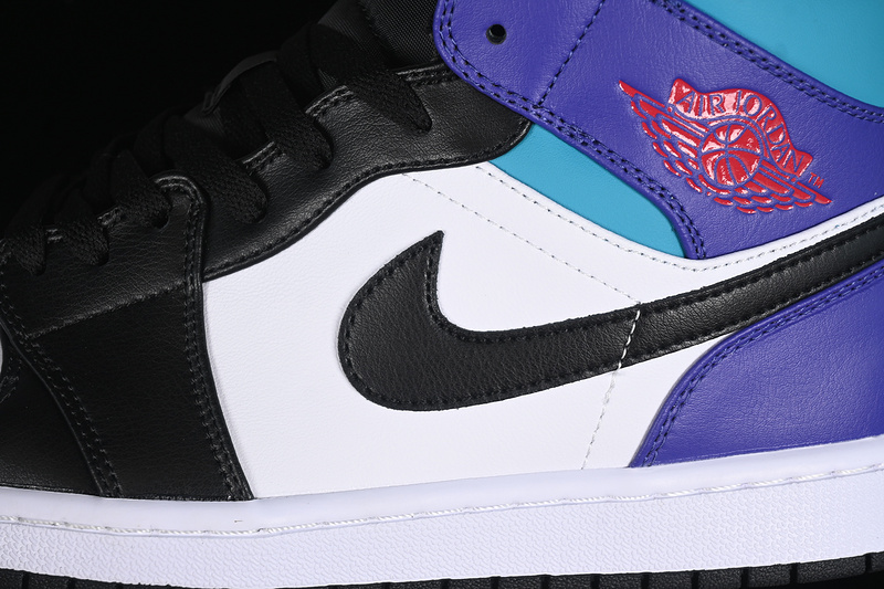 Nike Air Jordan 1 Mid White Court Puple Tropical Twist Sneakers