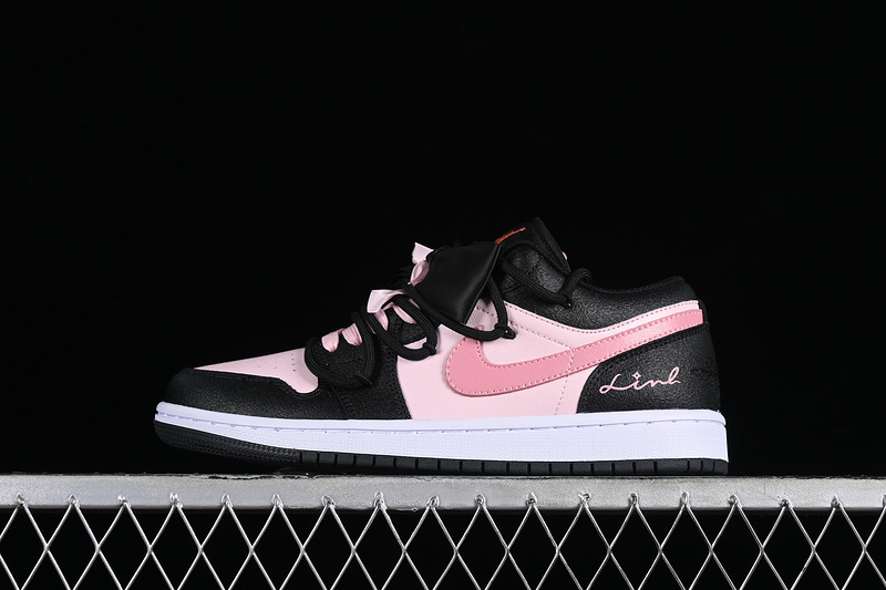Nike Air Jordan1 Low Black Pink Sneakers