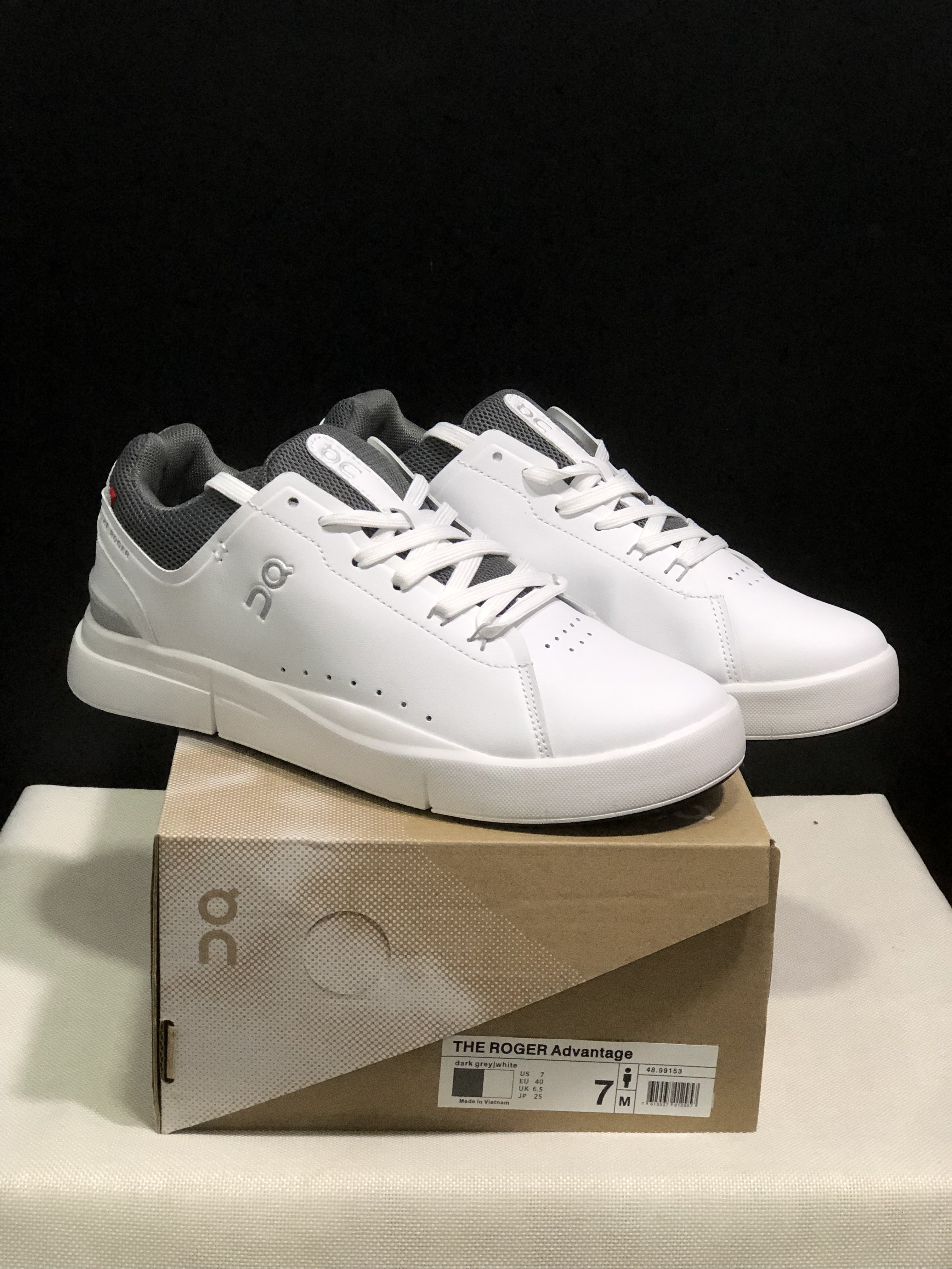 On Running The Roger Spin Board Shoes White/Wolf Grey