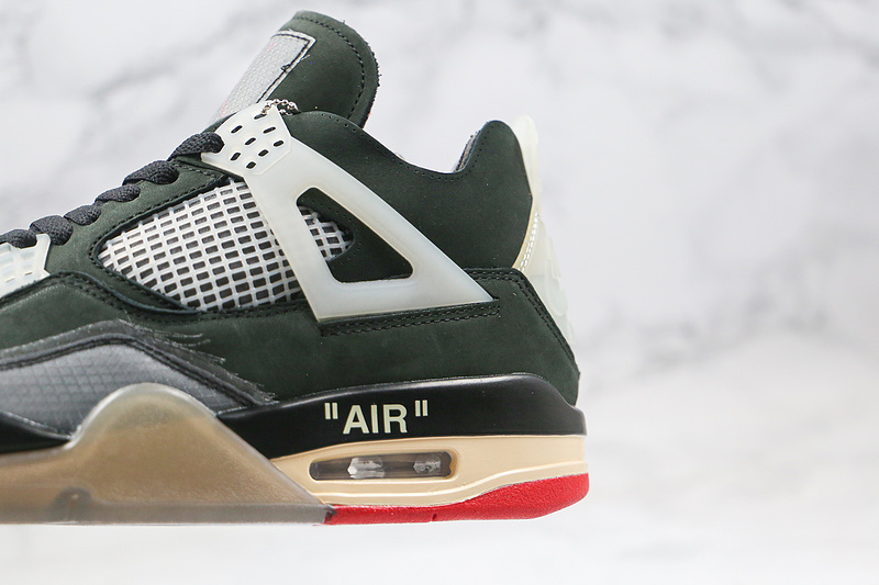 Nike Air Jordan 4 Retro Off-White Black Sneakers