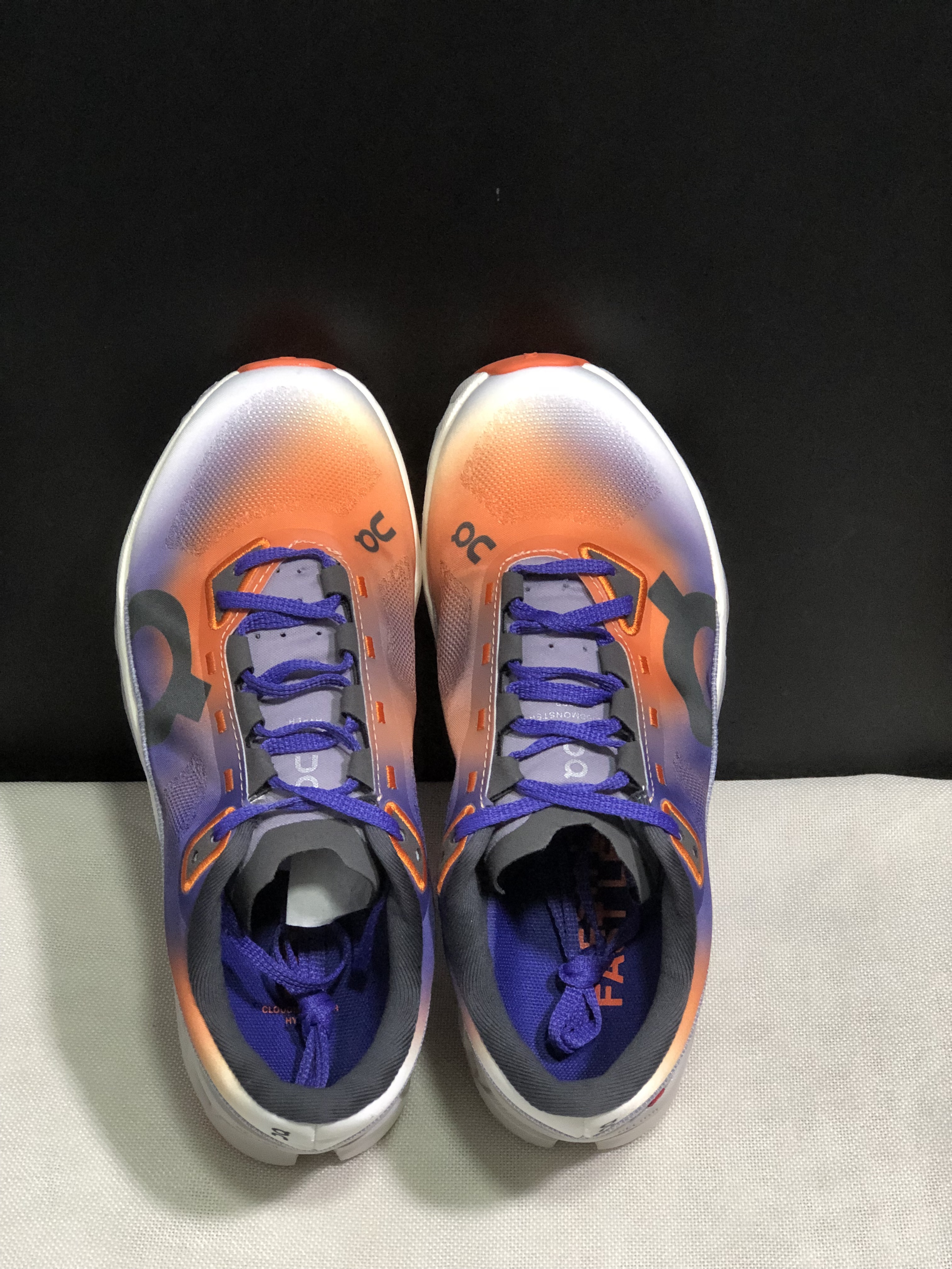 On Running Cloudmonster Hyper Running Shoes Flame/Purple/Frost