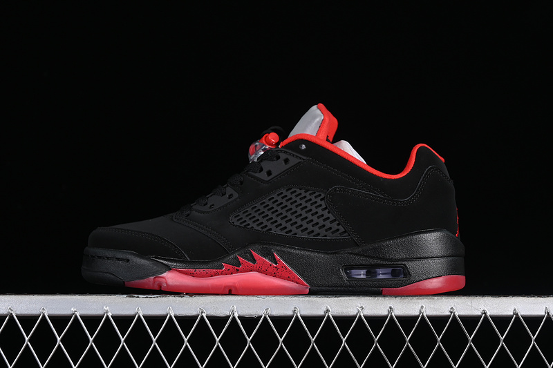 Nike Air Jordan 5 Retro Low Gym Red Metallic Hematite Black Sneakers