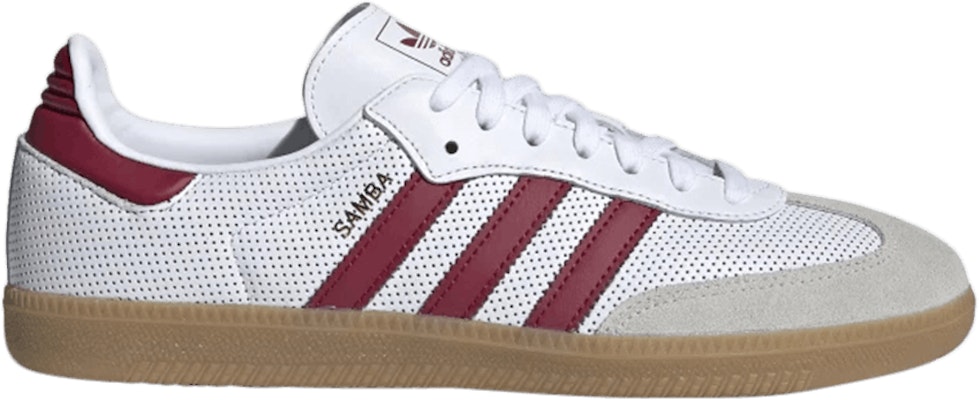 Adidas Samba White Collegiate Burgundy BD7528 Shoes