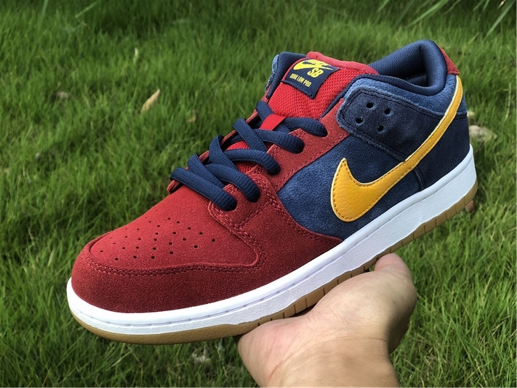 Nike SB Dunk Low Barcelona Catalonia Low Top Blue Red Sneakers