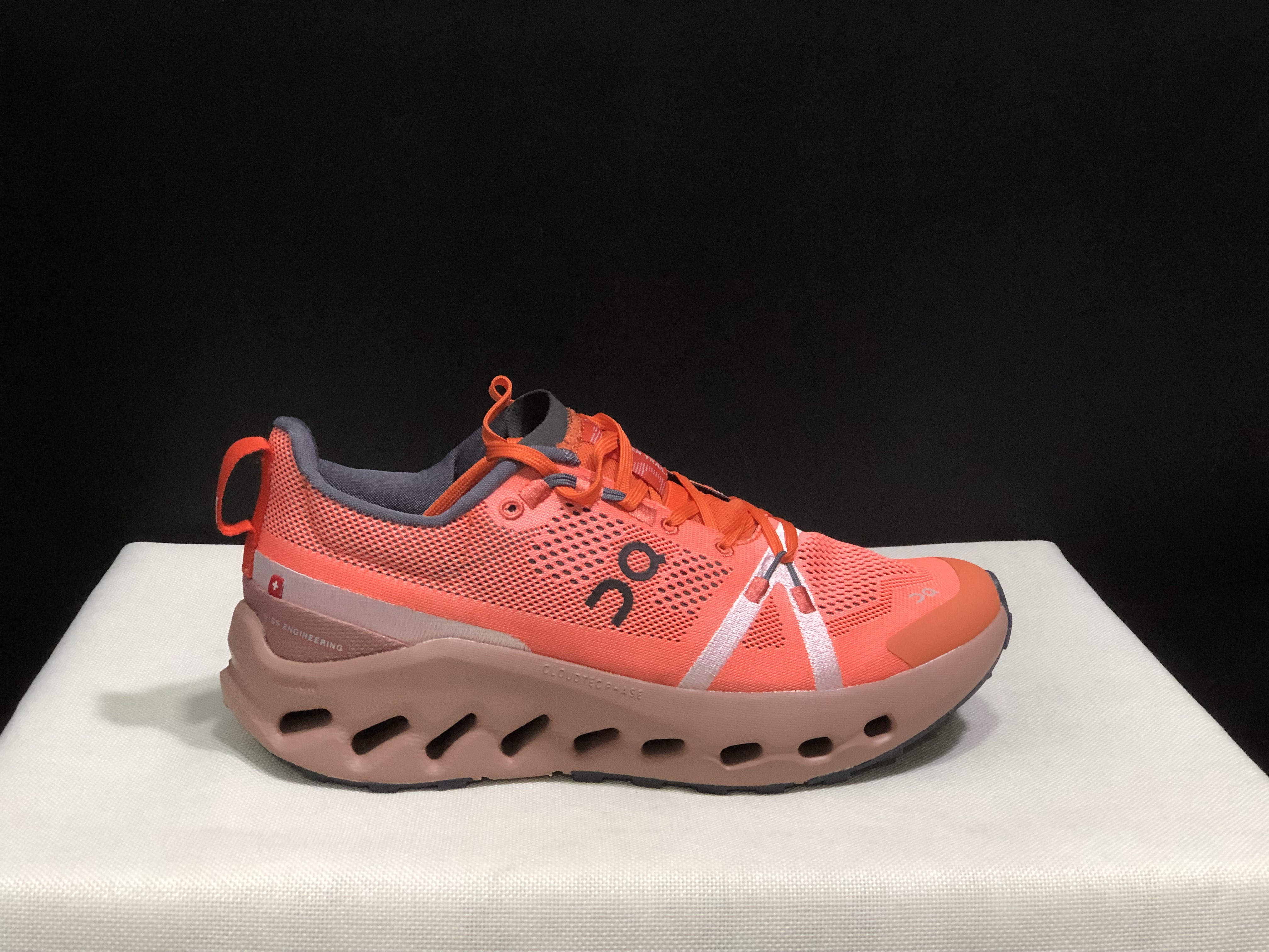 On Running Cloudsurfer Trail Orange Waterproof Comfortable And Breathable Running Shoes