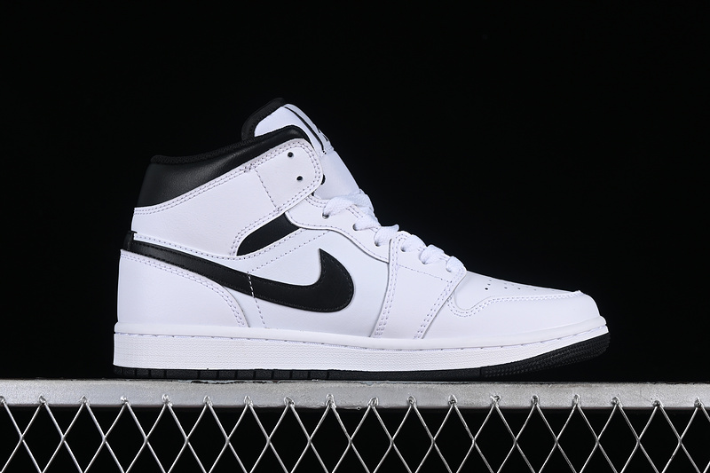 Nike Air Jordan 1 Mid Black White Sneakers