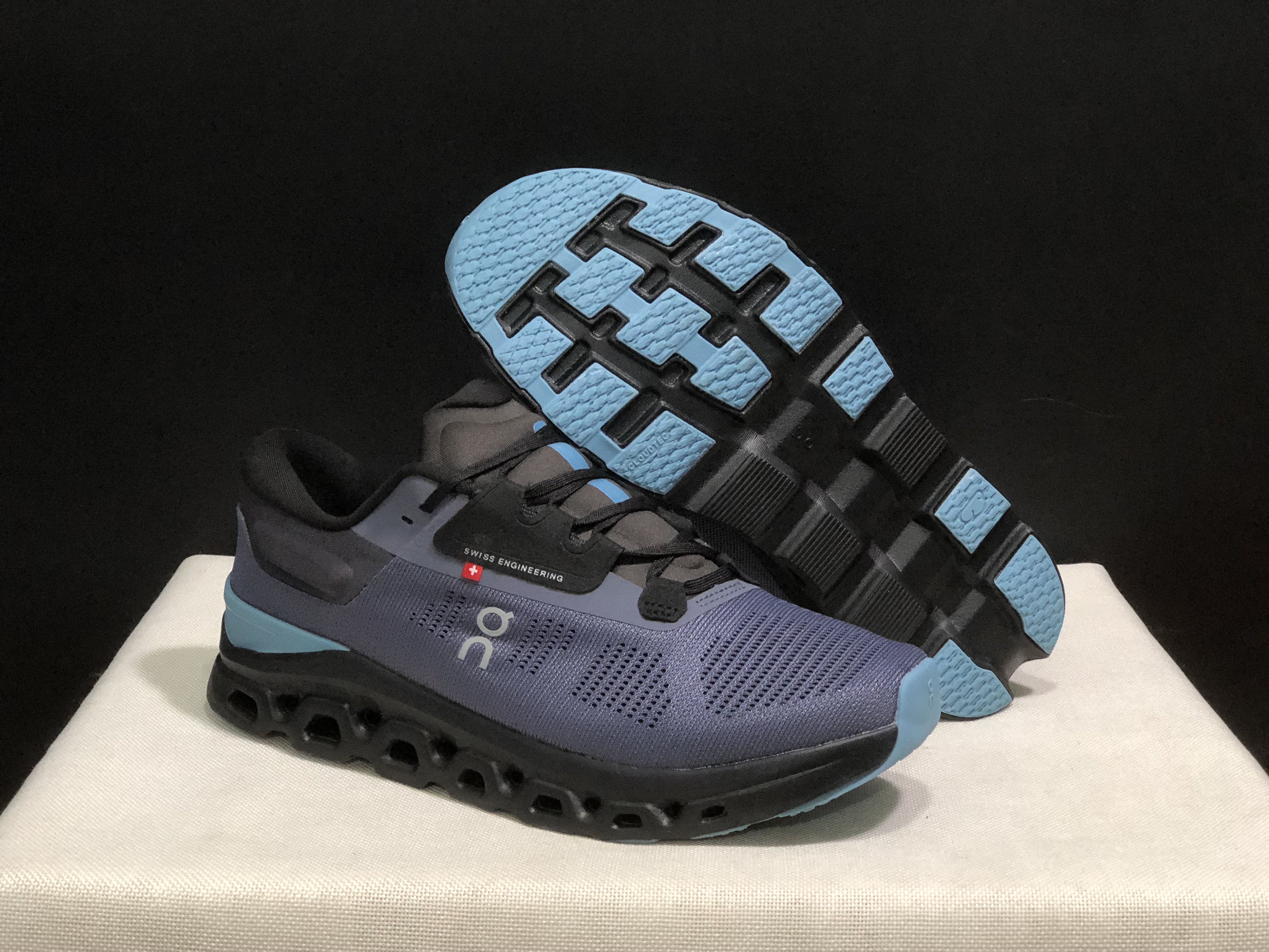 On Running Cloudstratus 3 Anti-Slip Running Shoes Dark Blue/Black