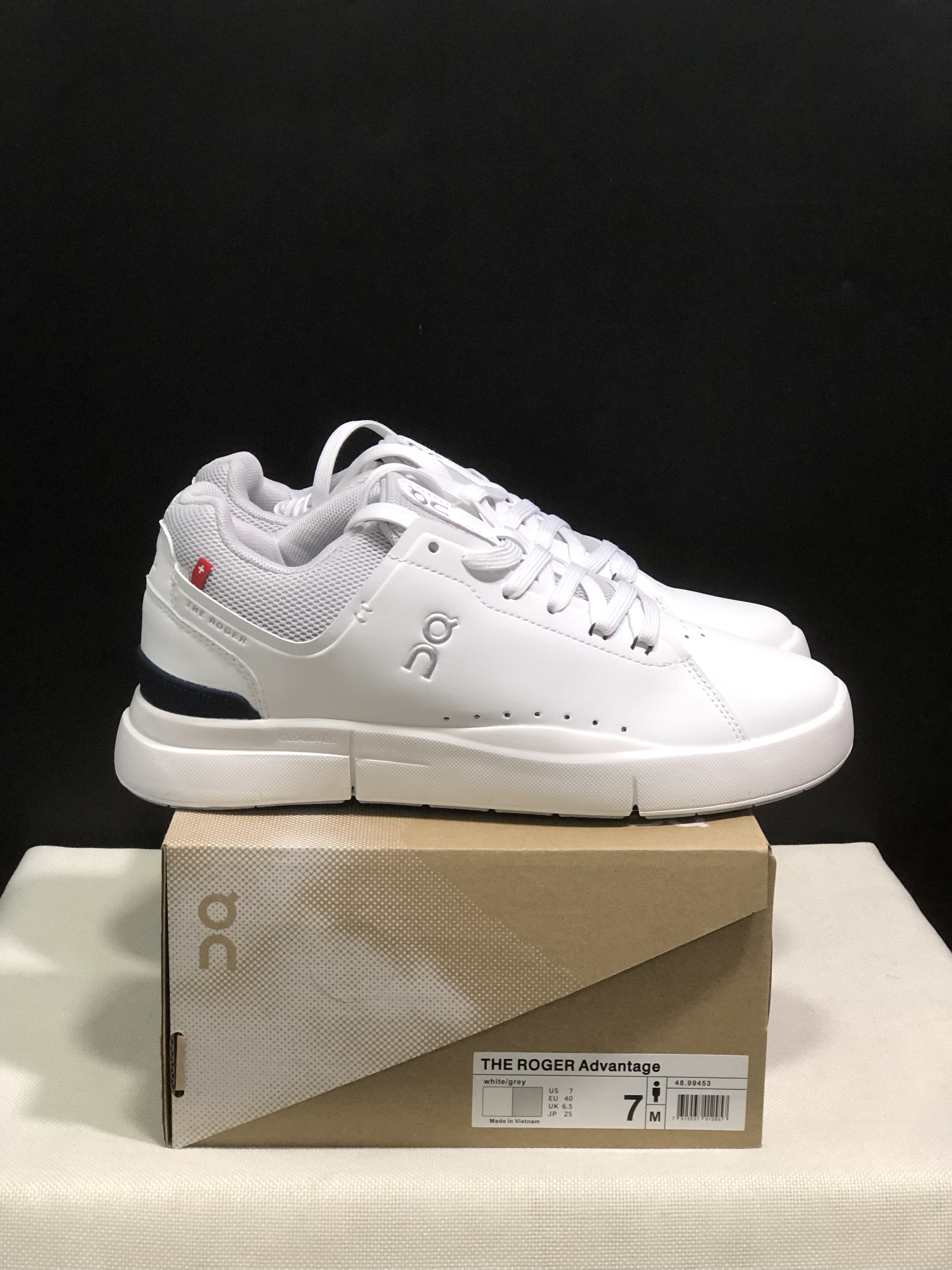 On Running The Roger Spin Board Shoes White/Light Grey