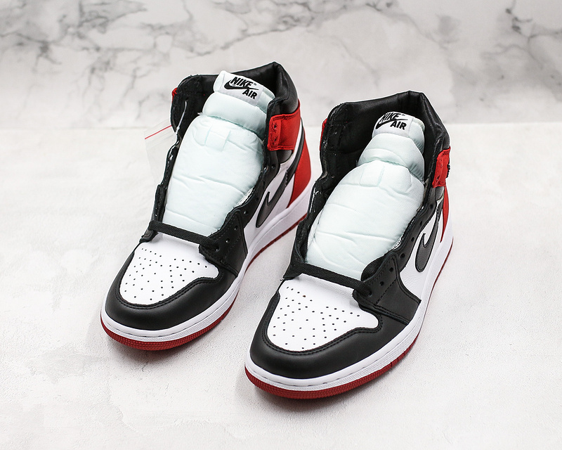 Nike Air Jordan 1 Retro High Satin Black Toe Sneakers