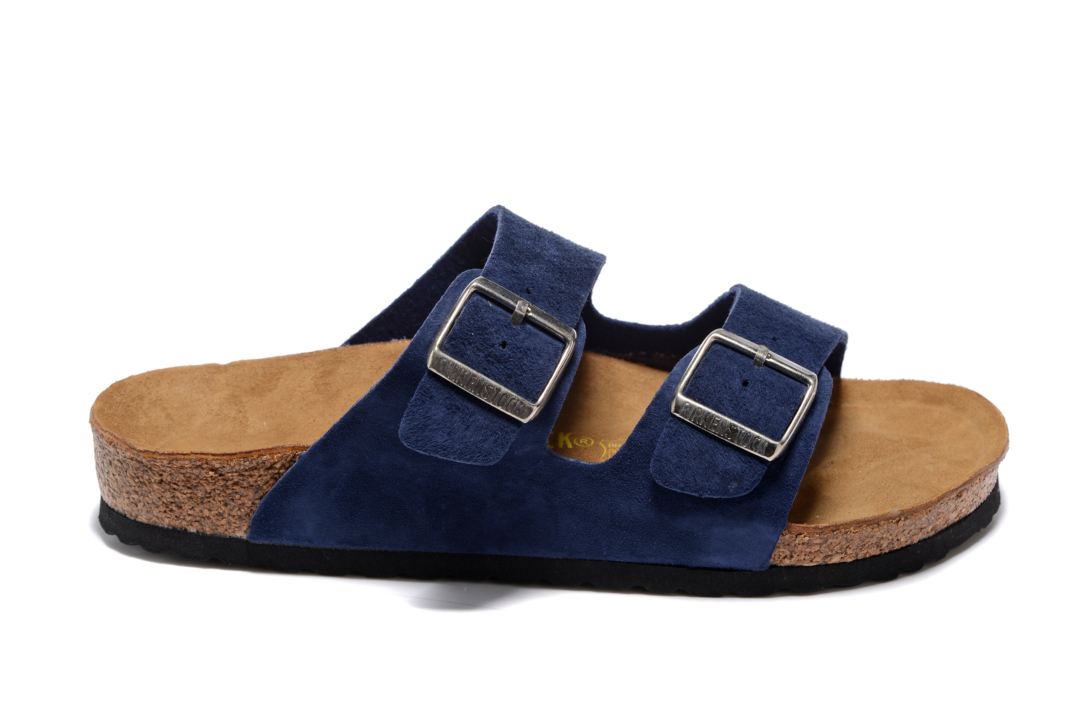 Birkenstock Arizona Navy Two Buckle Suede Leather Sandal