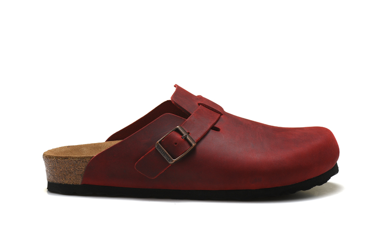 Birkenstock Scarlet Matte Leather Clog Shoes