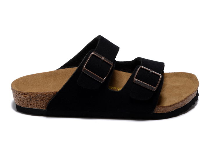 Birkenstock Arizona Black Double Buckle Leather Sandals