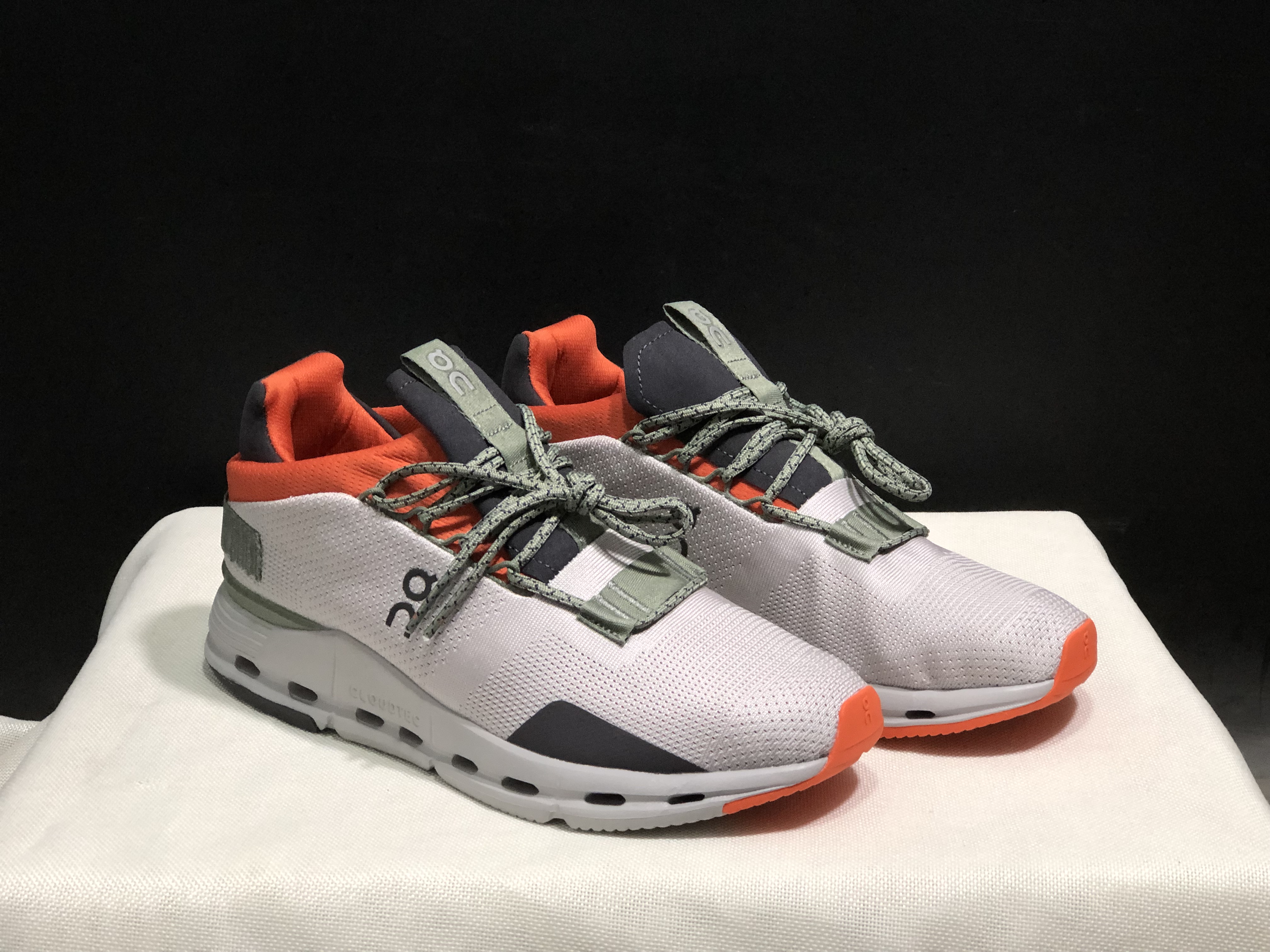 On Running Cloudnova Lightweight Sports Casual Shoes Silver/Orange