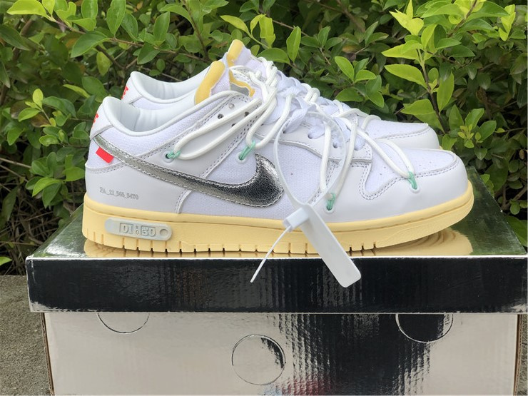 Nike Dunk Low Off-White Lot 01 White Sneakers
