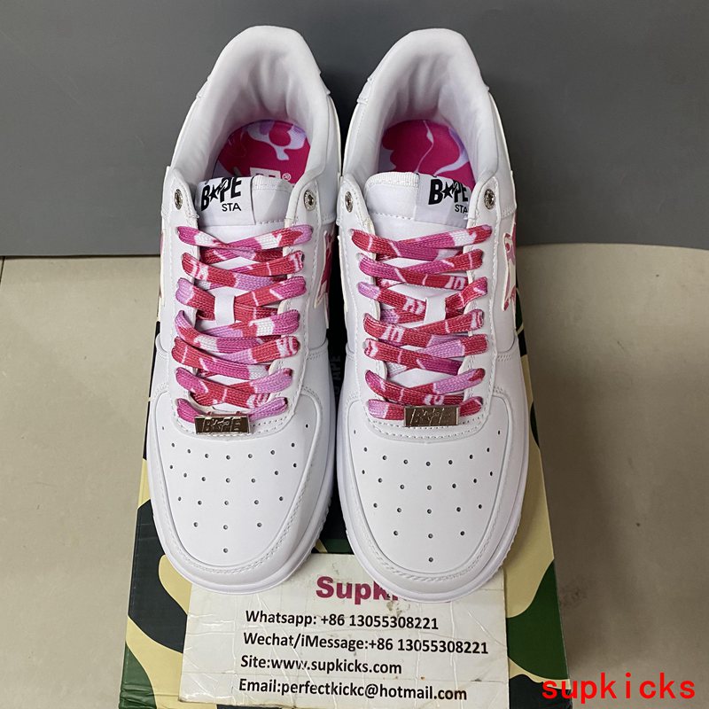 A Bathing Ape Bape Sta Low White ABC Camo Pink (2021)