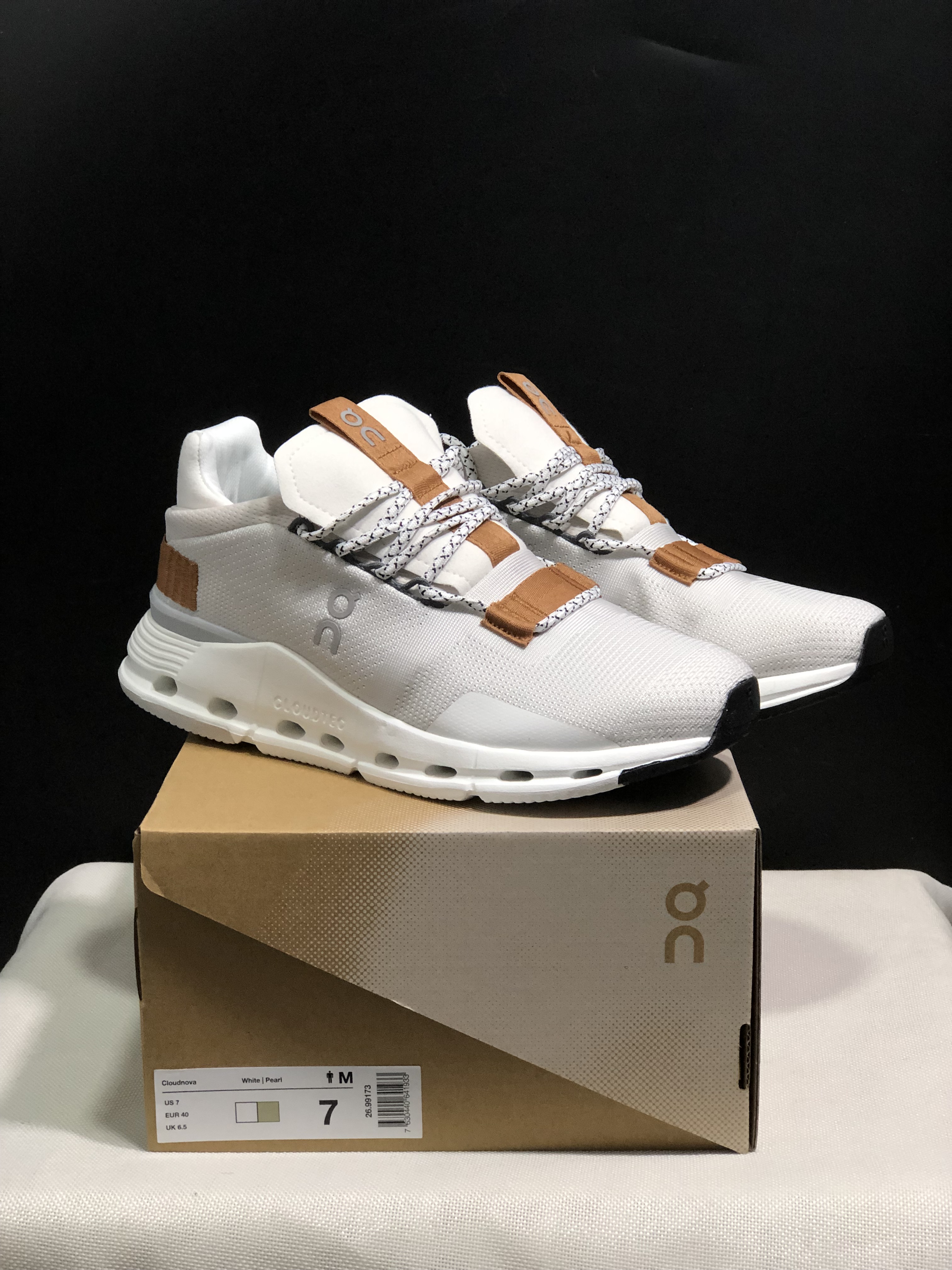 On Running Cloudnova Lightweight Sports Casual Shoes White/Pearl