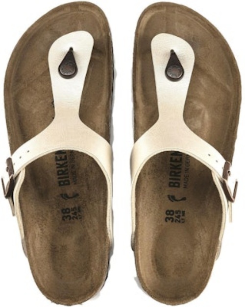 Birkenstock Gizeh 0943873 Birko-Flor Graceful Narrow Fit Pearl White Sandals