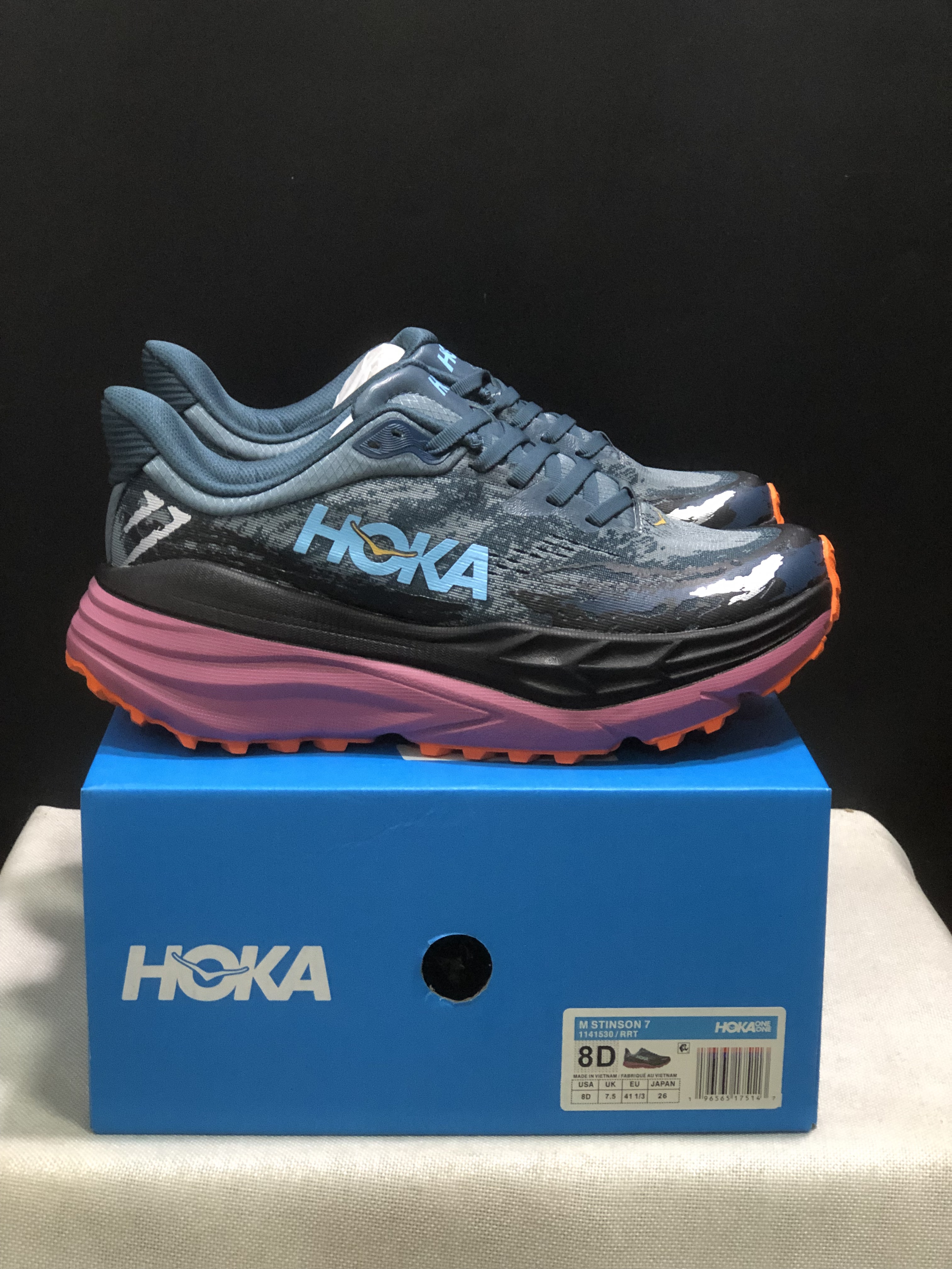 Hoka One One Stinson 7 Comfortable Anti-slip Running Shoes Camouflage/Black/Red