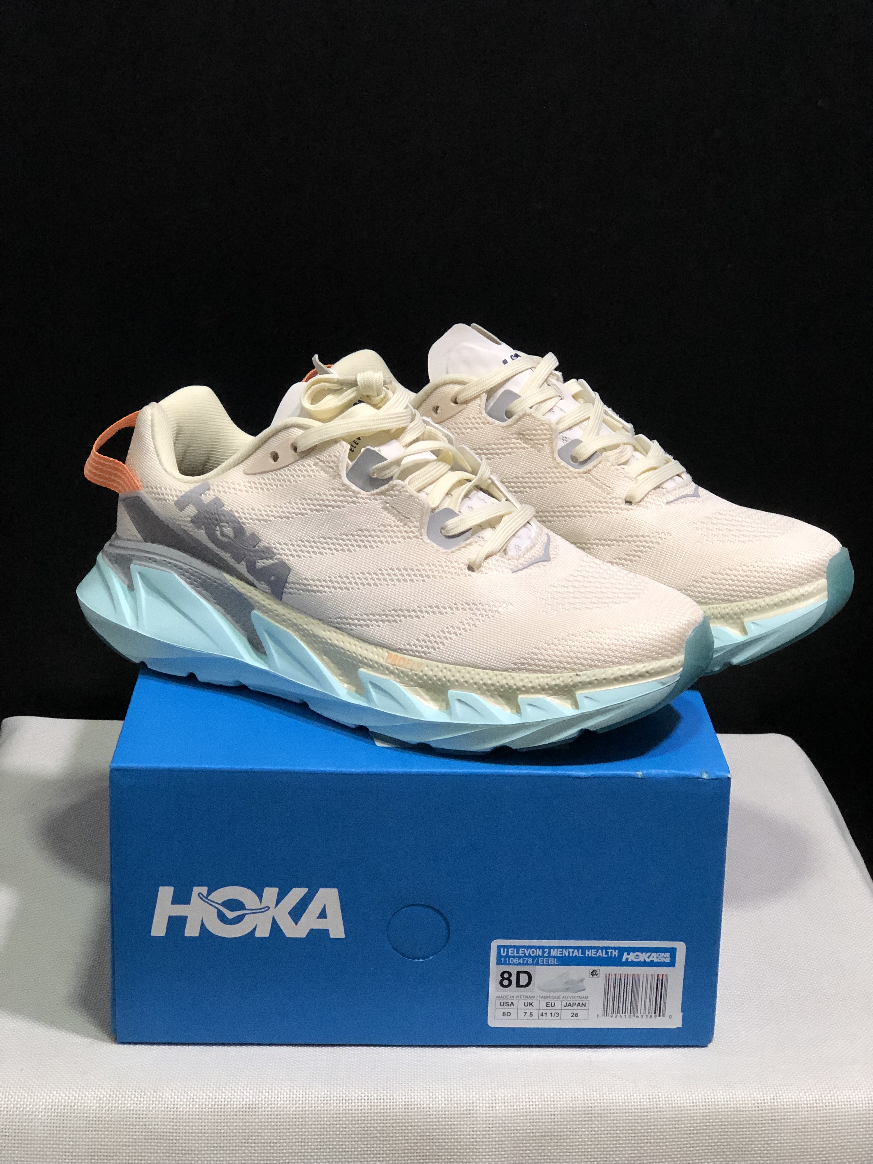 Hoka One One Elevon 2 Cream Anti-slip Wear-resistant Running Shoes Sneakers