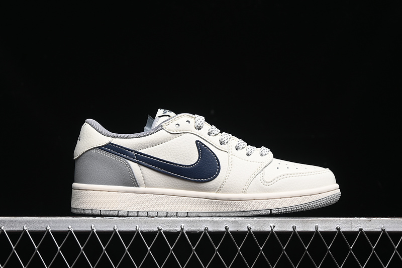Travis Scott Fragment Design Nike Air Jordan 1 Low The North Face OG SP Grey Navy White Sneakers