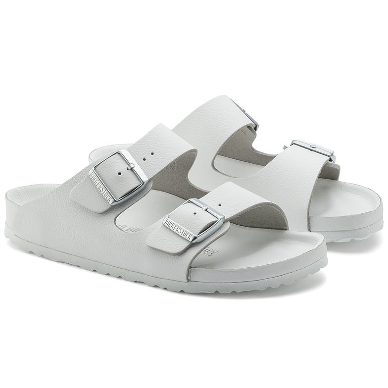 Birkenstock Two Buttons Pure White Slippers