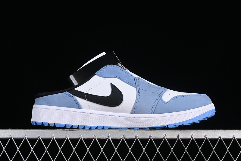 Nike Air Jordan 1 Mule Golf Black White University Blue Sneakers