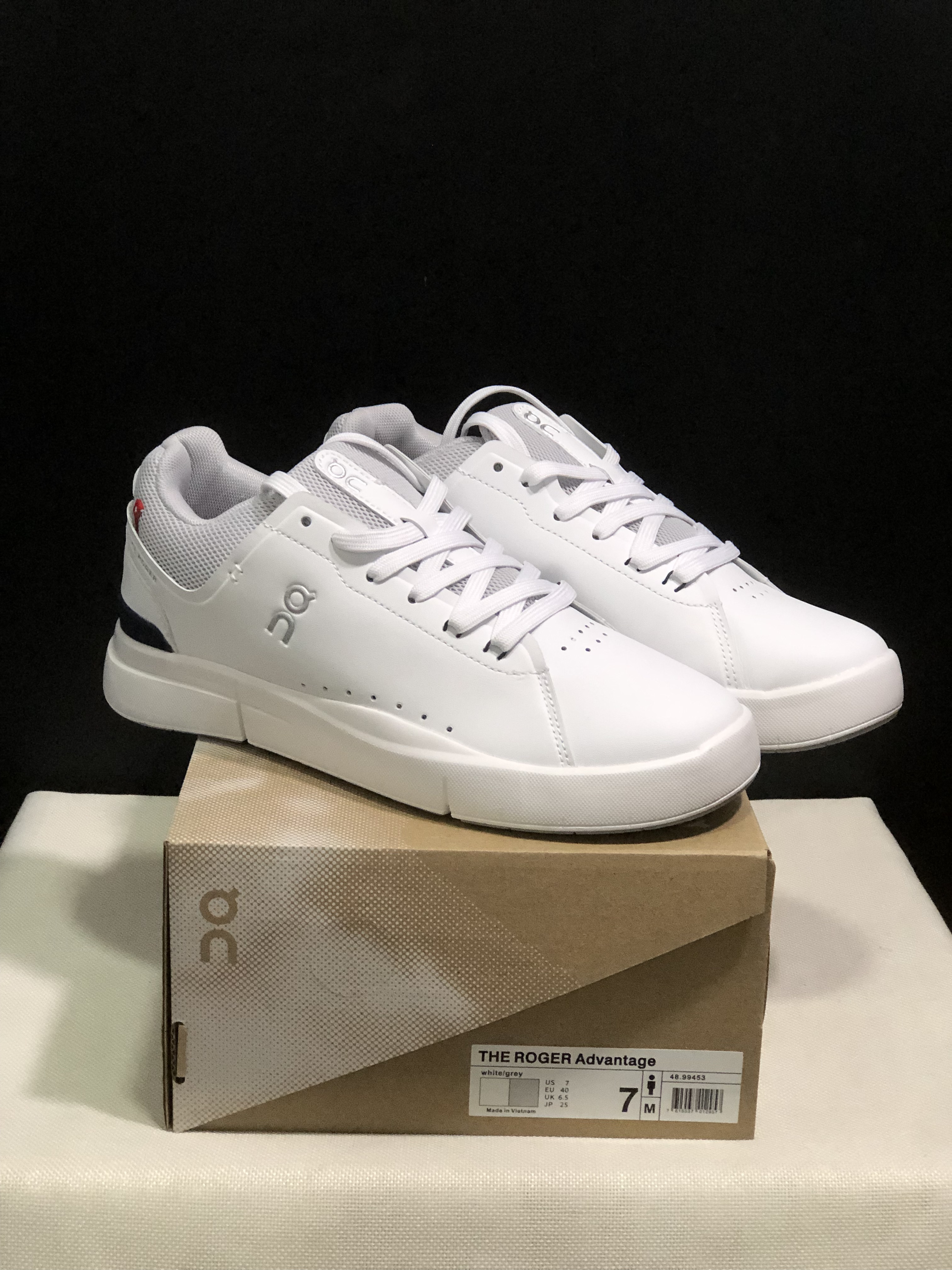 On Running The Roger Spin Board Shoes White/Light Grey