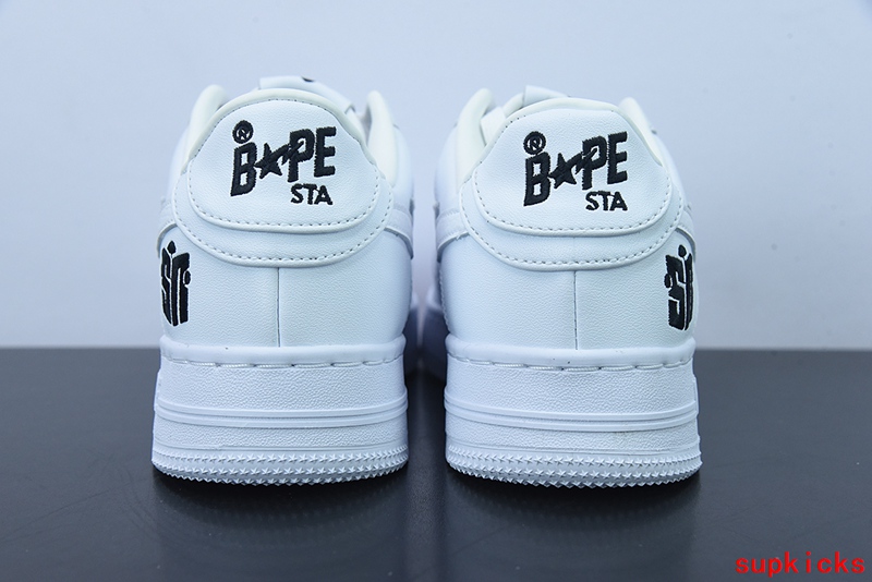 A Bathing Ape Bape Sta Low White SN Embroidery