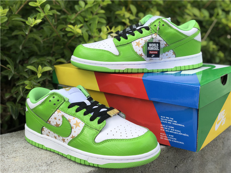 Nike Supreme x Dunk OG SB QS Low Mean Green Sneakers