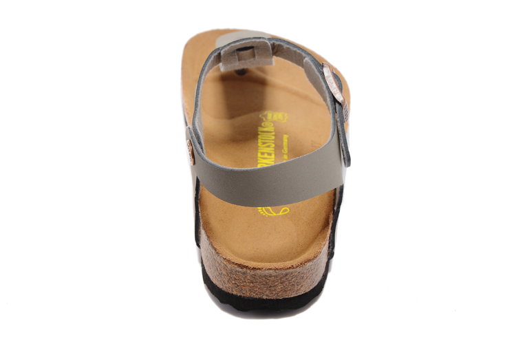 Birkenstock Gizeh Grey Scrub Birko-Flor Thong Sandal