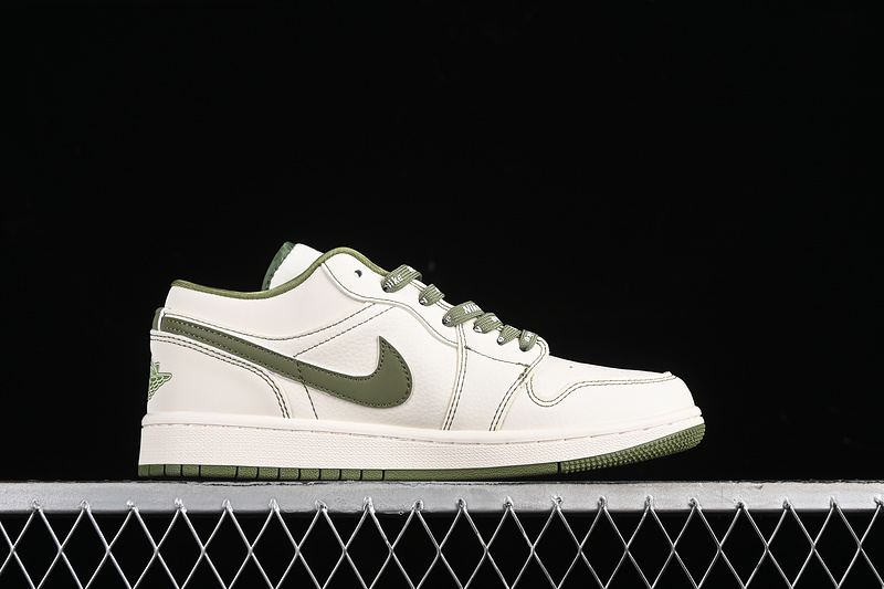 Nike Air Jordan 1 Low Off-White White Grass Green Sneakers