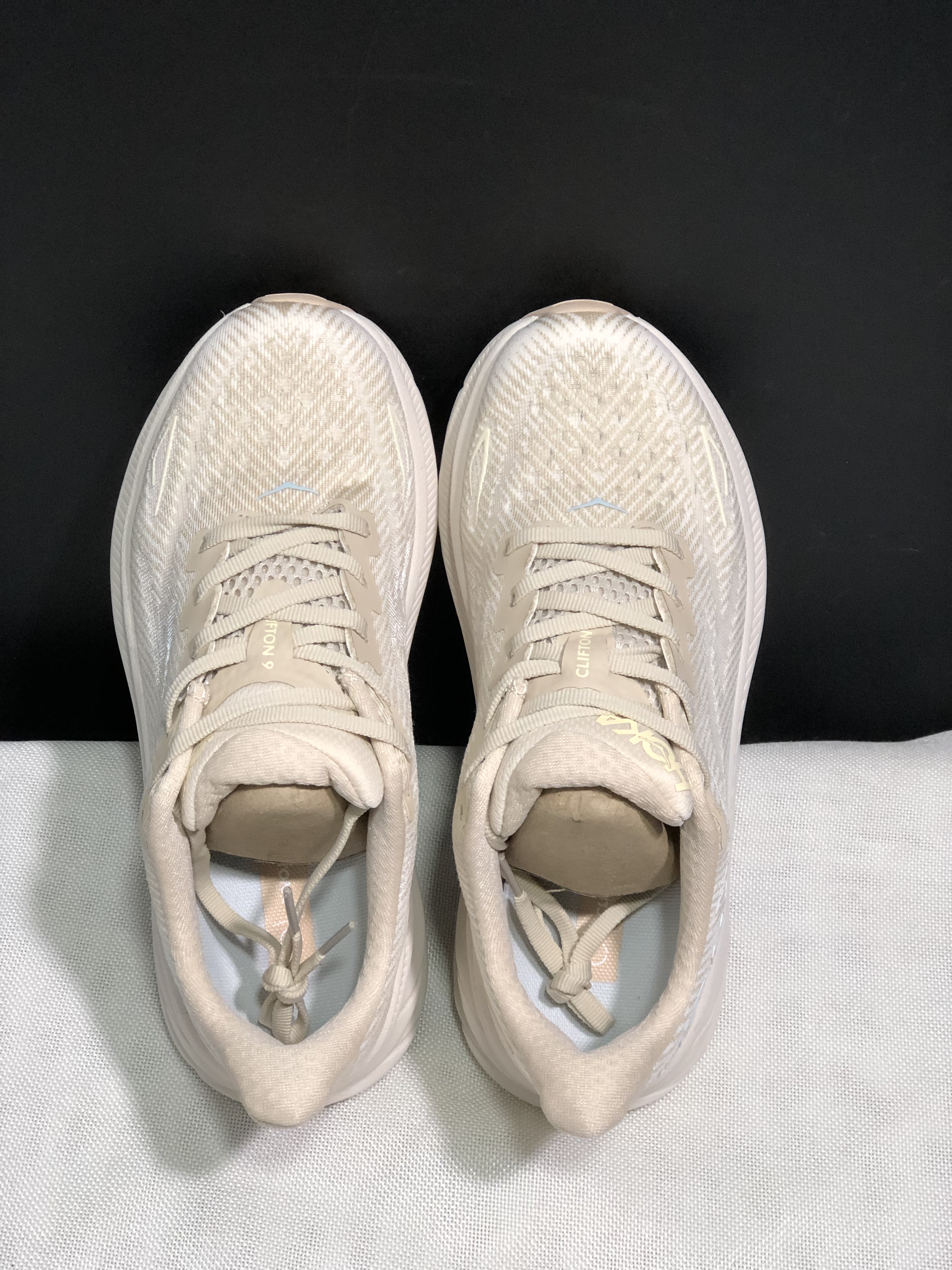 Hoka One One Clifton 9 Running Shoes Athletic Shoes Sneakers Cream