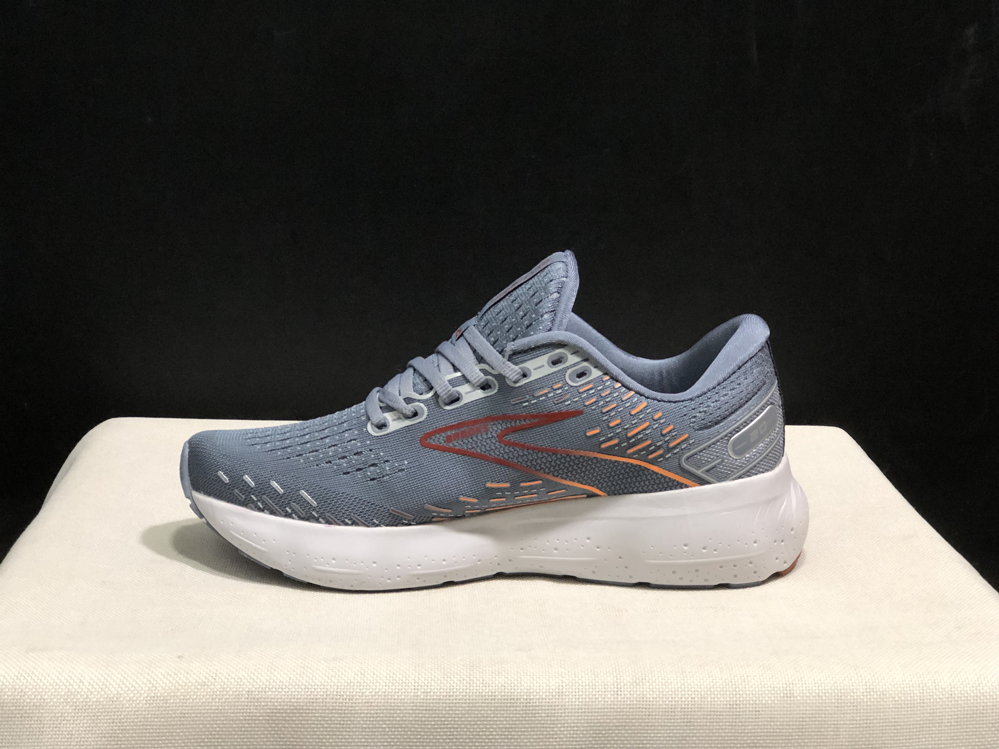 Brooks Glycerin GTS 20 Shock-absorbing Wear-resistant Running Shoes Blue Grey