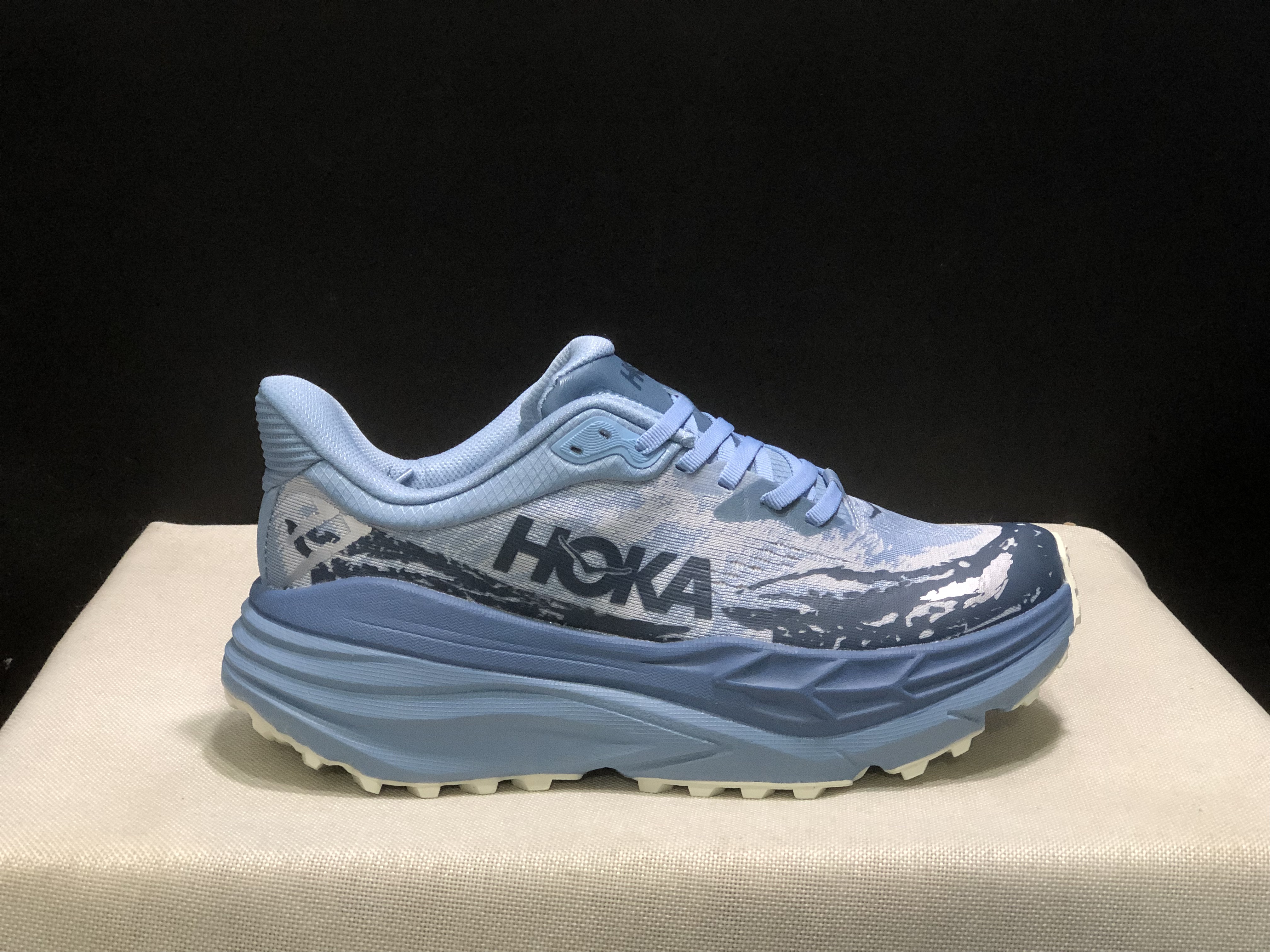 Hoka One One Stinson 7 Comfortable Anti-slip Running Shoes Blue/Camouflage