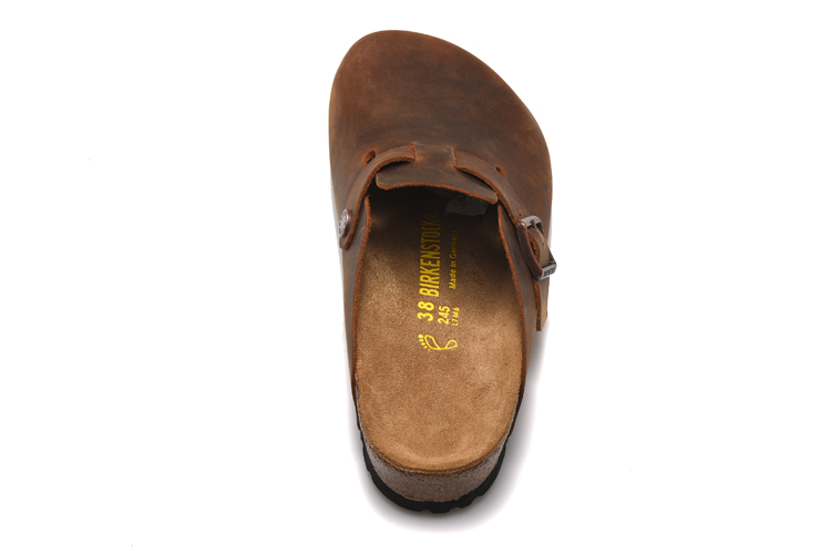 Birkenstock Brown Matte Leather Clog Shoes