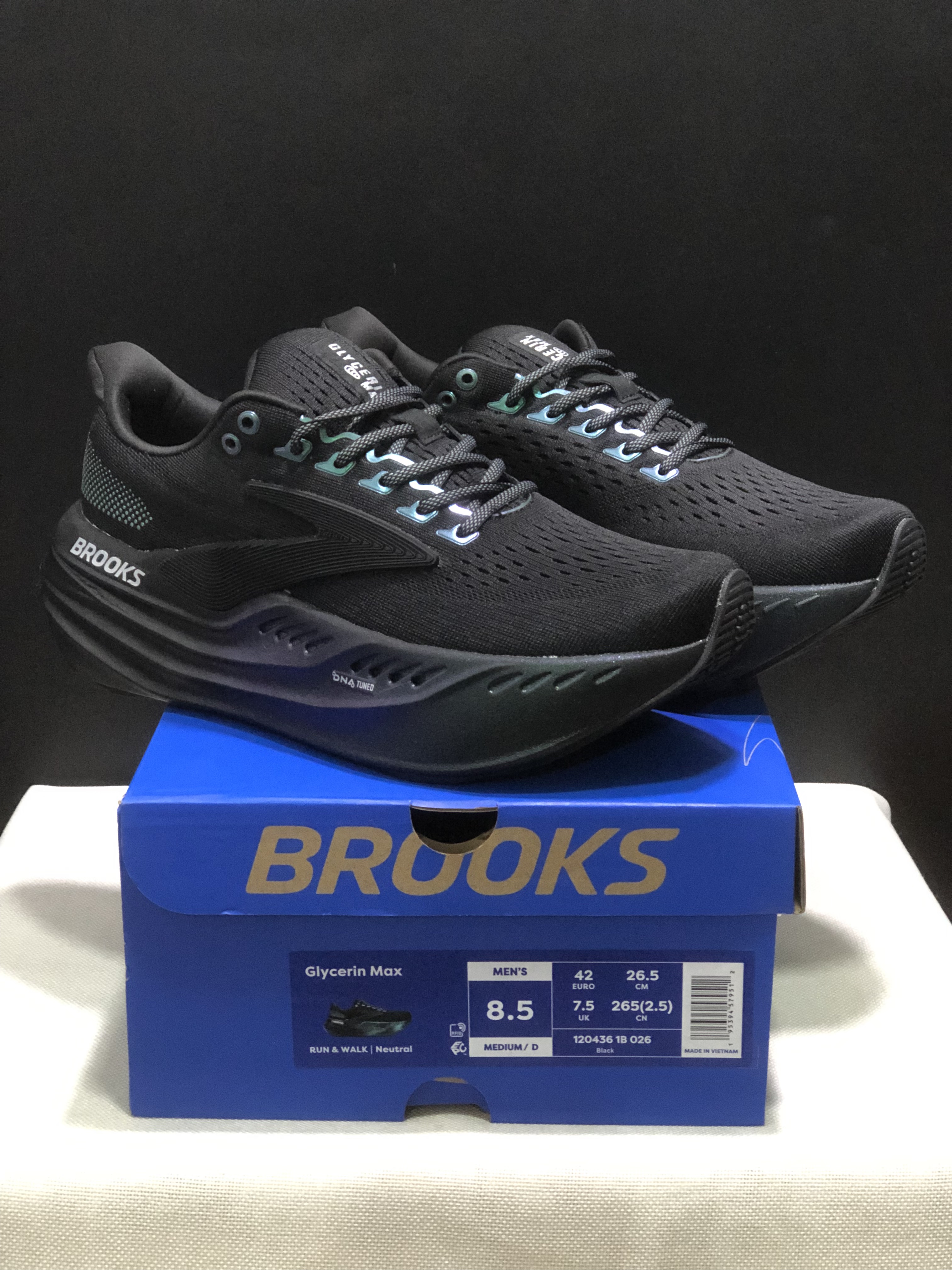 Brooks Glycerin Max Comfortable Low-top Running Shoes Black