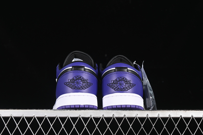 Nike Air Jordan 1 Low Black White Purple Sneakers