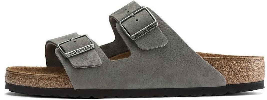 Birkenstock Arizona 1020707 Whale Grey Metal Buckle Slide Sandals