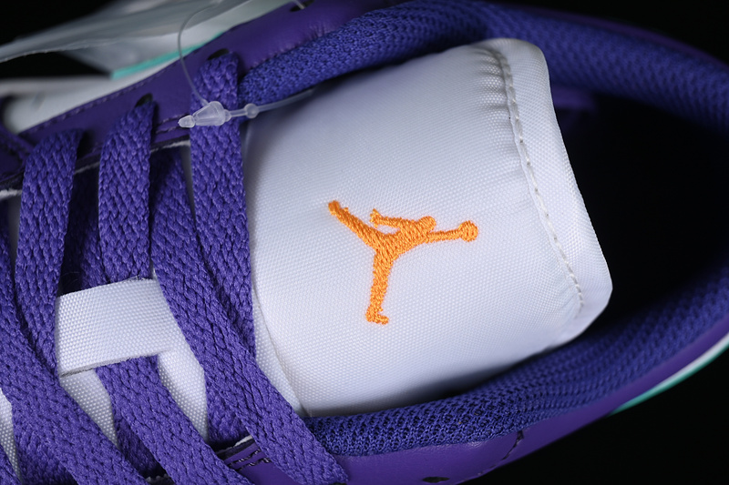 Nike Air Jordan 1 Low SE Hornets Psychic Purple Hyper Jade White Cone Sneakers