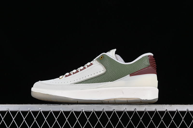 Nike Air Jordan 2 Low Chinese New Year Cedar Oil Green White Sneakers